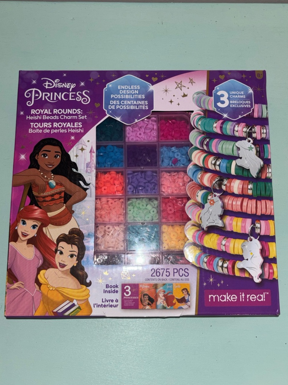 Disney Princess Beaded Charm Bracelet Set